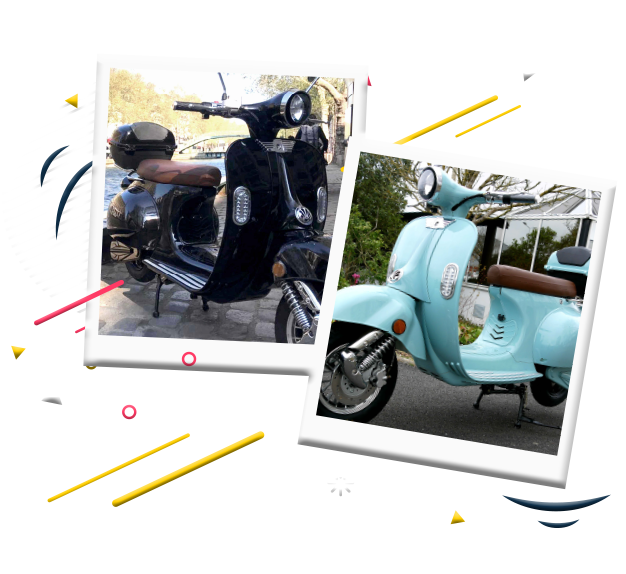 Scooter electrique vintage retro